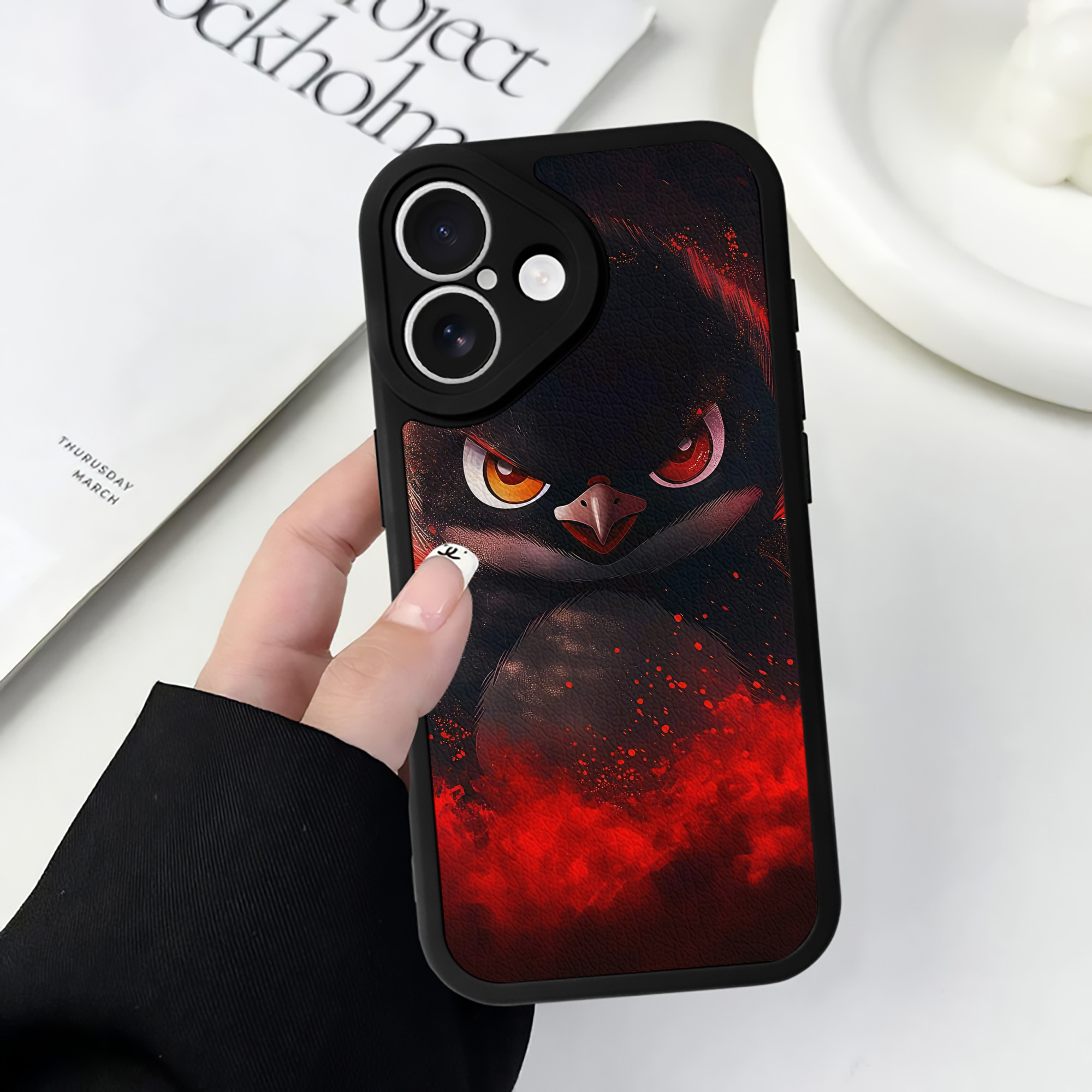 （画像用） Angry Birds アングリーバード 【iPhone 16シリーズ対応】シリコンスマホケース（レザー調） 材質：シリコン